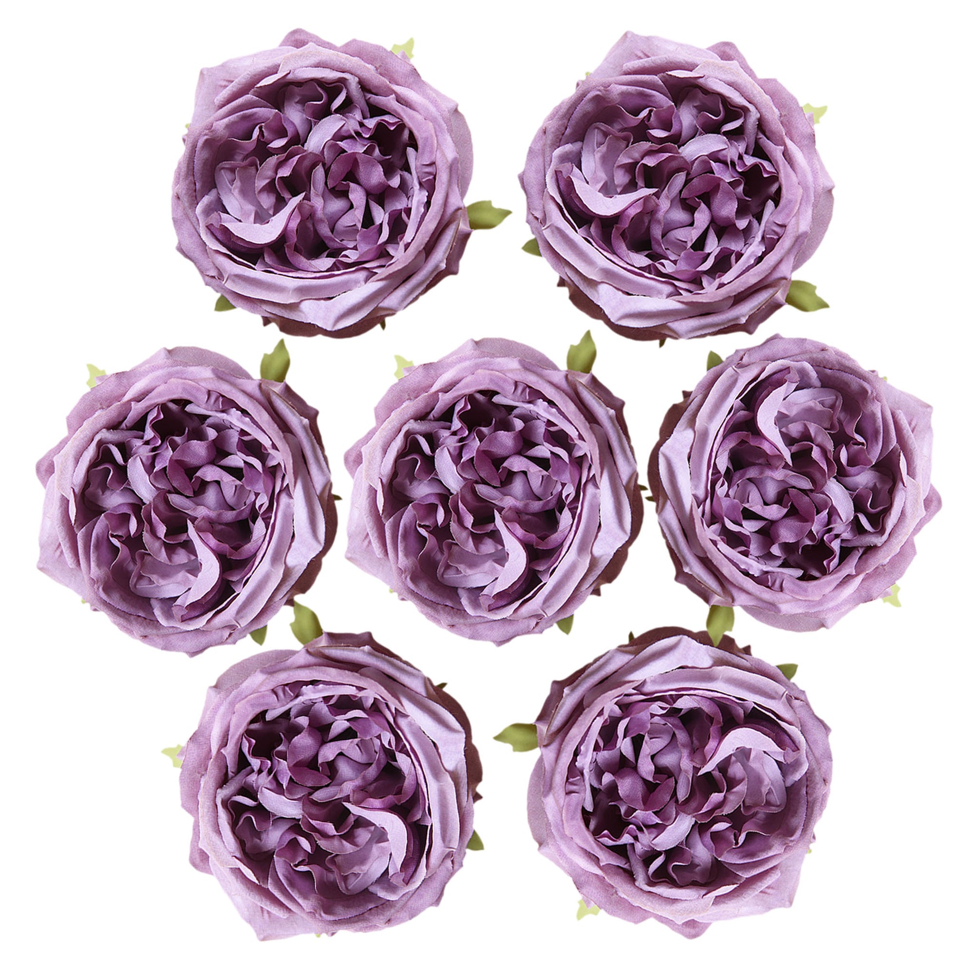 Cabbage Roses Silk Flower Heads 3.9 inch