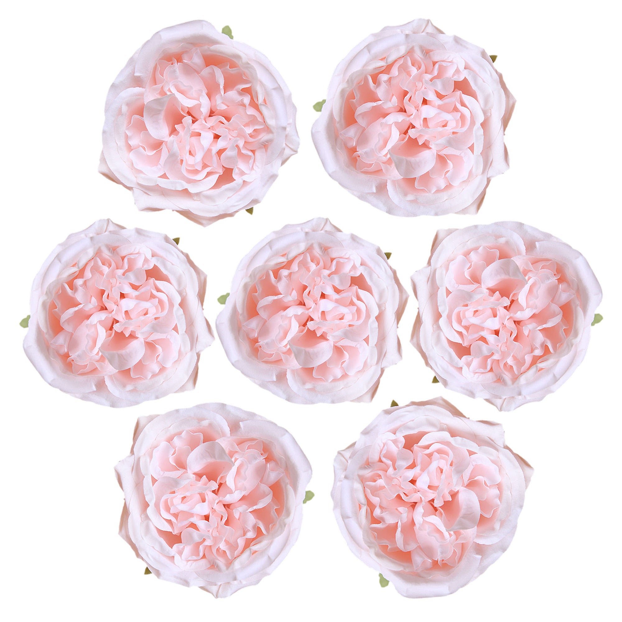 Cabbage Roses Silk Flower Heads 3.9 inch