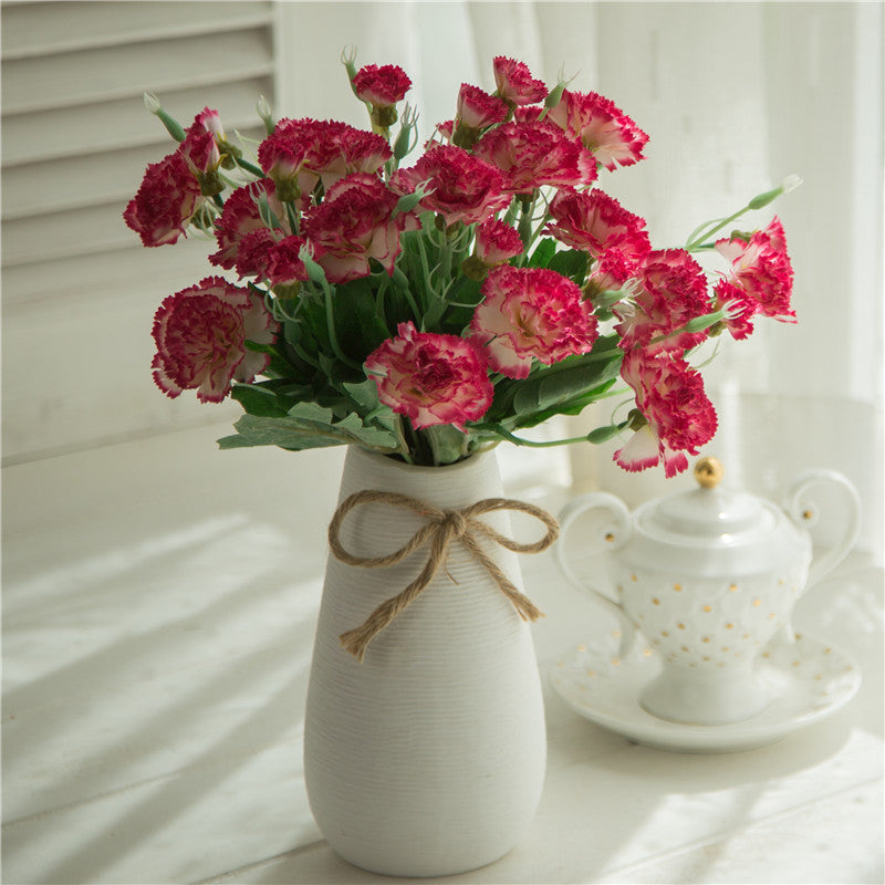 Fake Carnation Spray Silk Flowers Carnation Bush