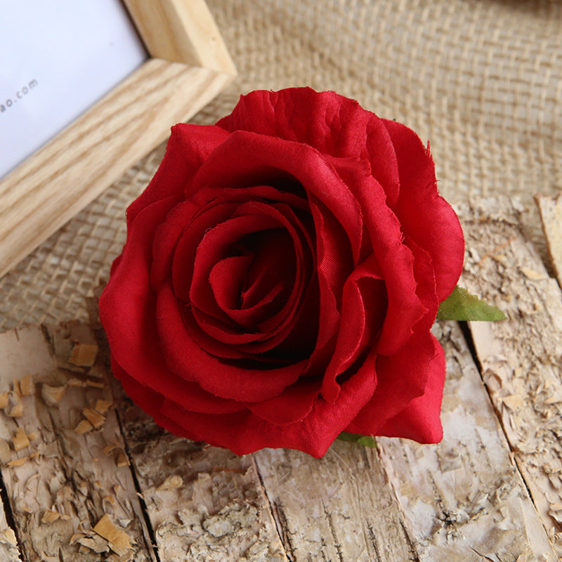 Quality Artificial Flower Heads Velvet Roses