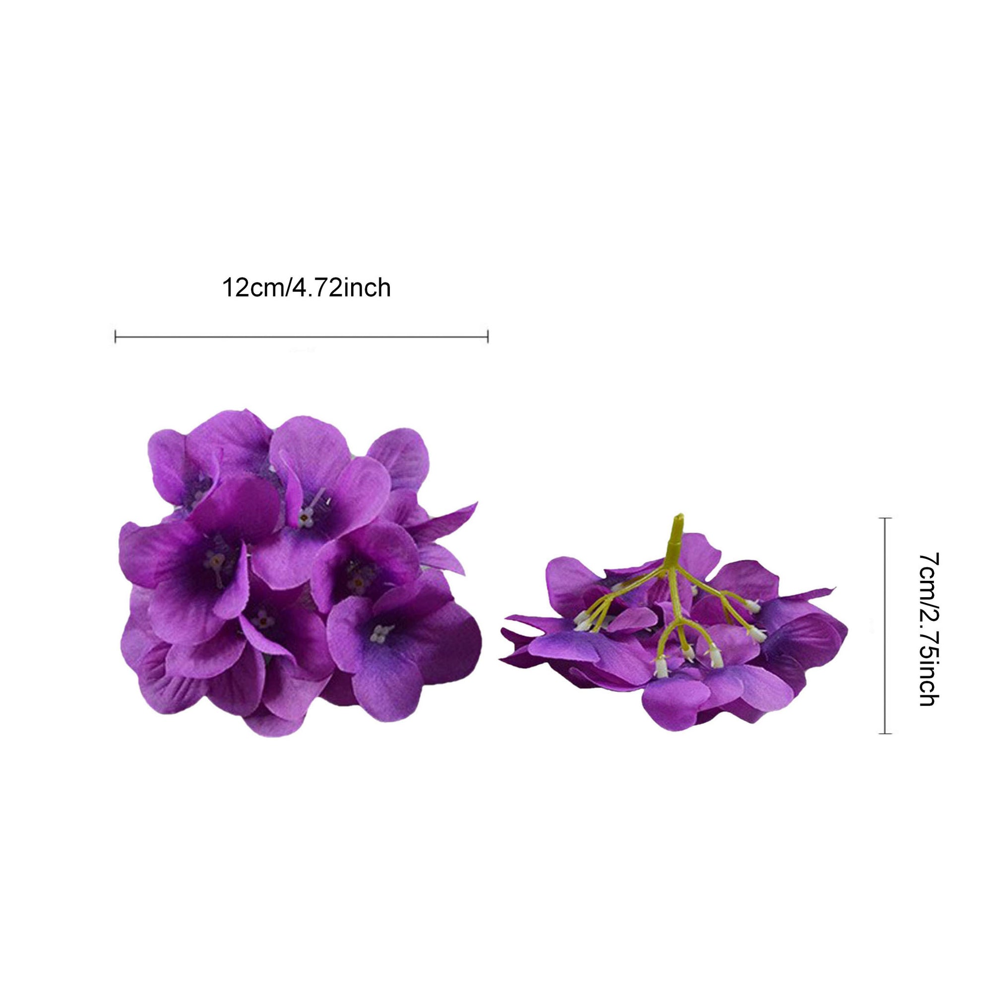 Silk Hydrangea Artificial Hydrangea 20 Flowers for Crafts Cake Topper Backdrops