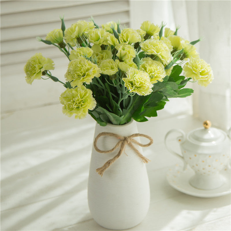 Fake Carnation Spray Silk Flowers Carnation Bush