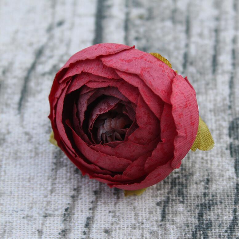 Small Peony Flower Heads Artificial Silk Roses 100 pcs for Wedding Decor Favors