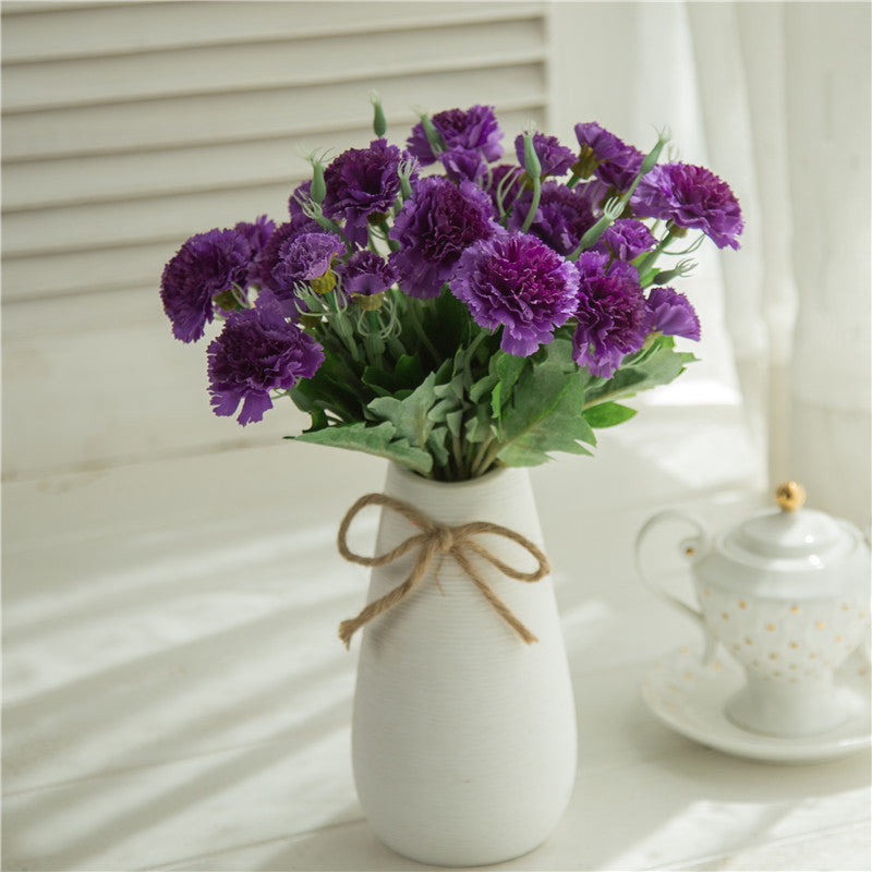 Fake Carnation Spray Silk Flowers Carnation Bush