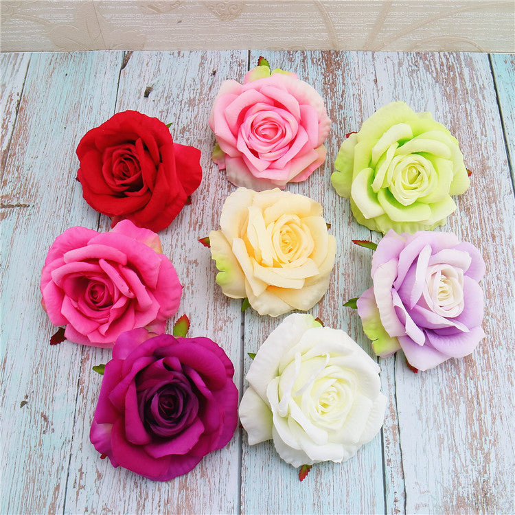 Large Silk Roses Bulk Artificial Flower Heads