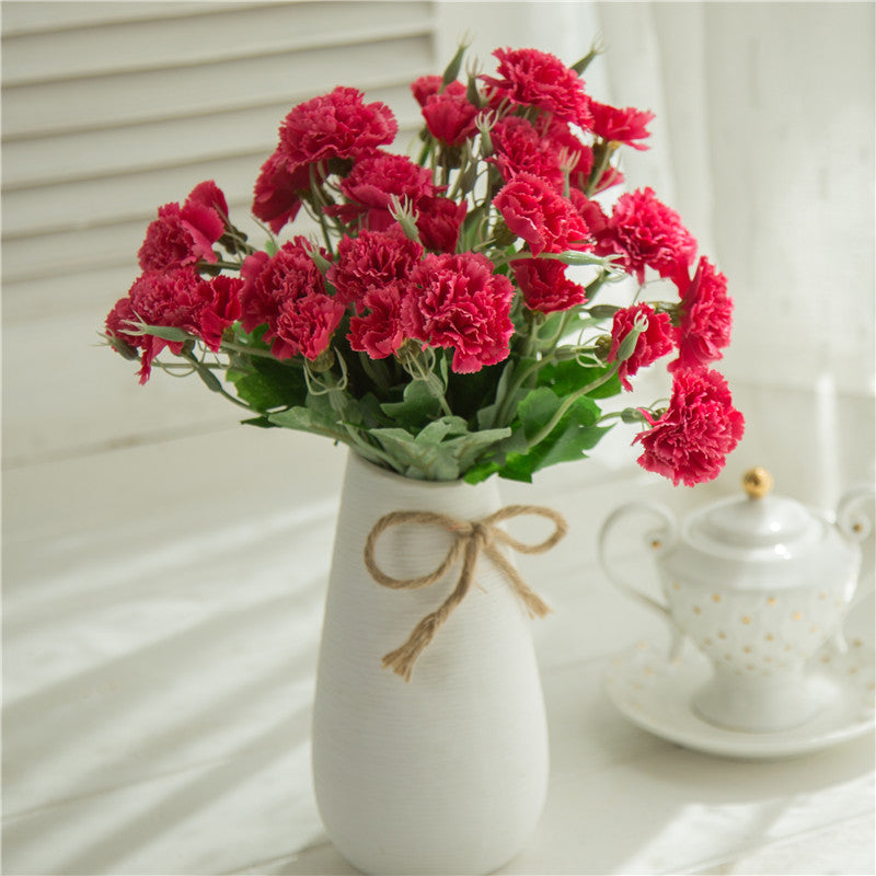 Fake Carnation Spray Silk Flowers Carnation Bush