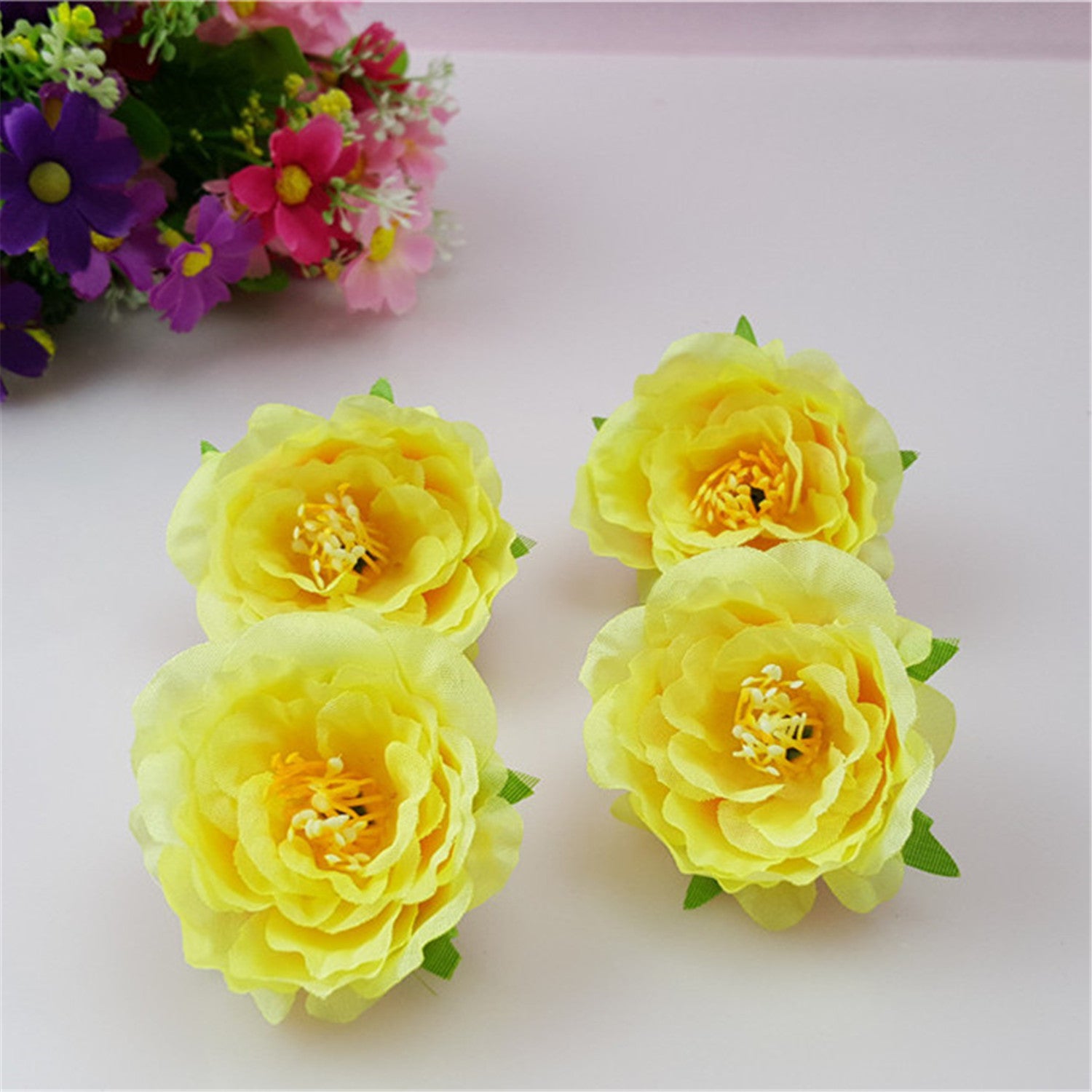 Small Silk Flowers 100 Bulk 2"