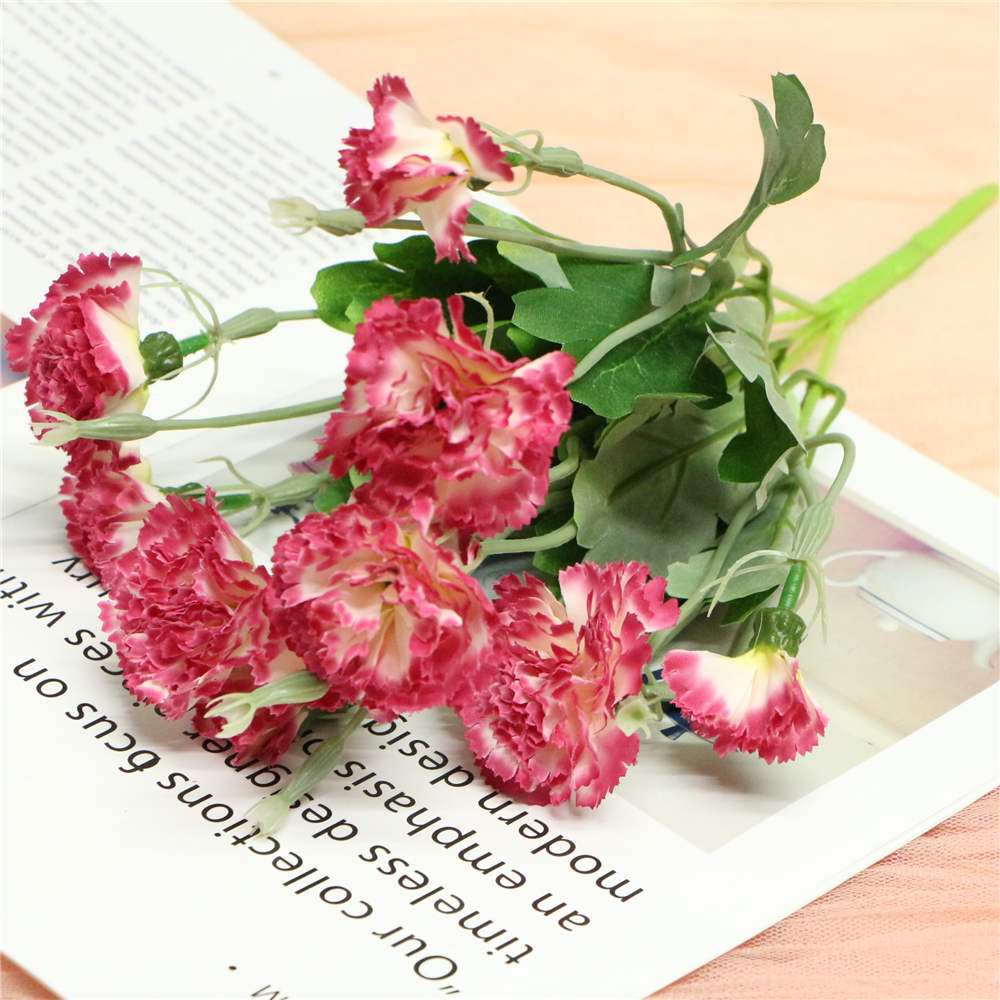 Fake Carnation Spray Silk Flowers Carnation Bush