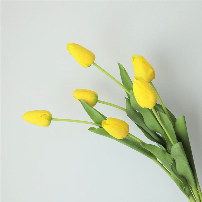 Faux Tulilps Real Touch Silk Tulips Long Stems 26"