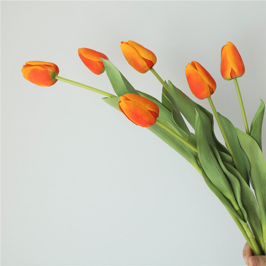 Faux Tulilps Real Touch Silk Tulips Long Stems 26"