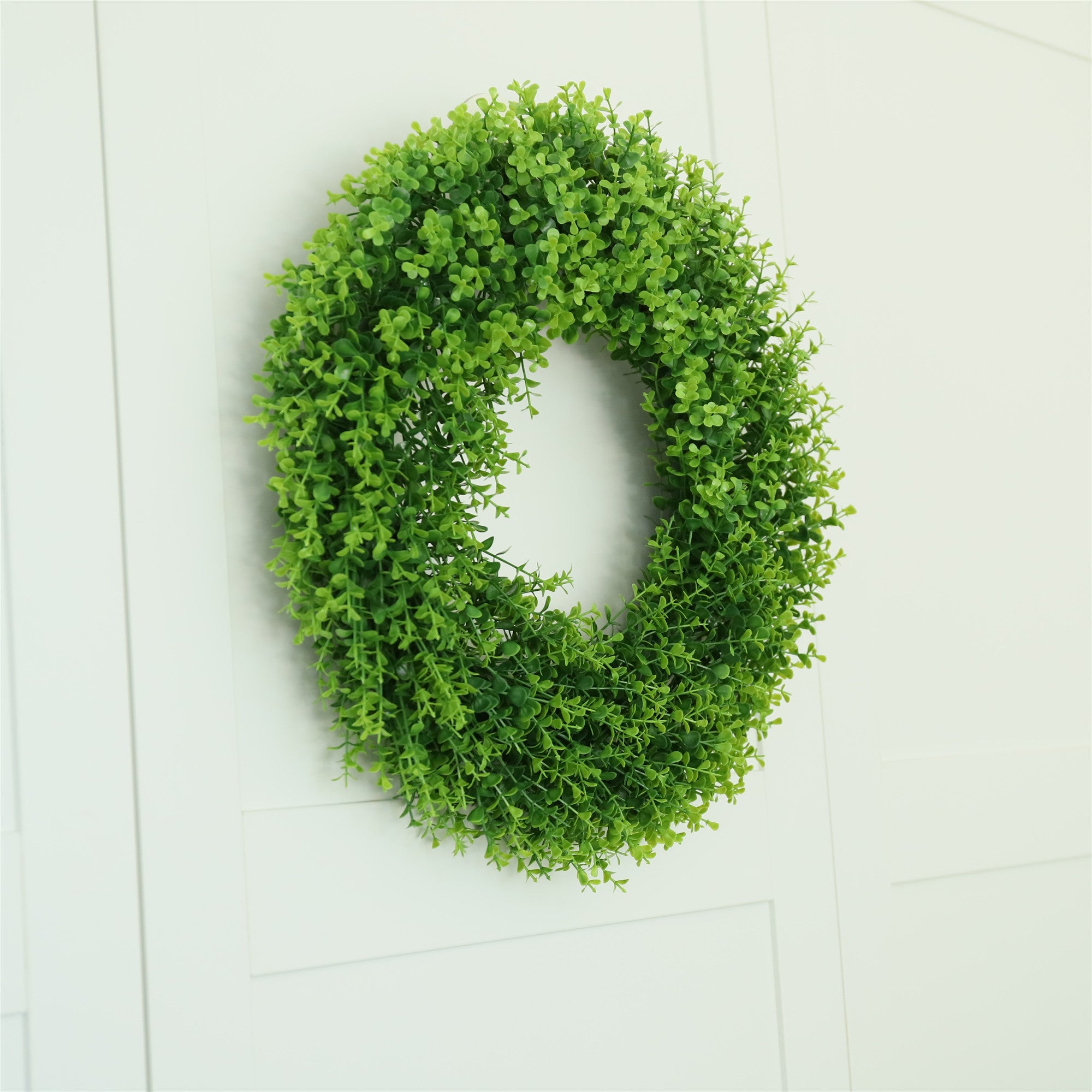 Faux Eucalyputs Wreath Garland for Farmhouse Indoor Outdoor Front Door Decor