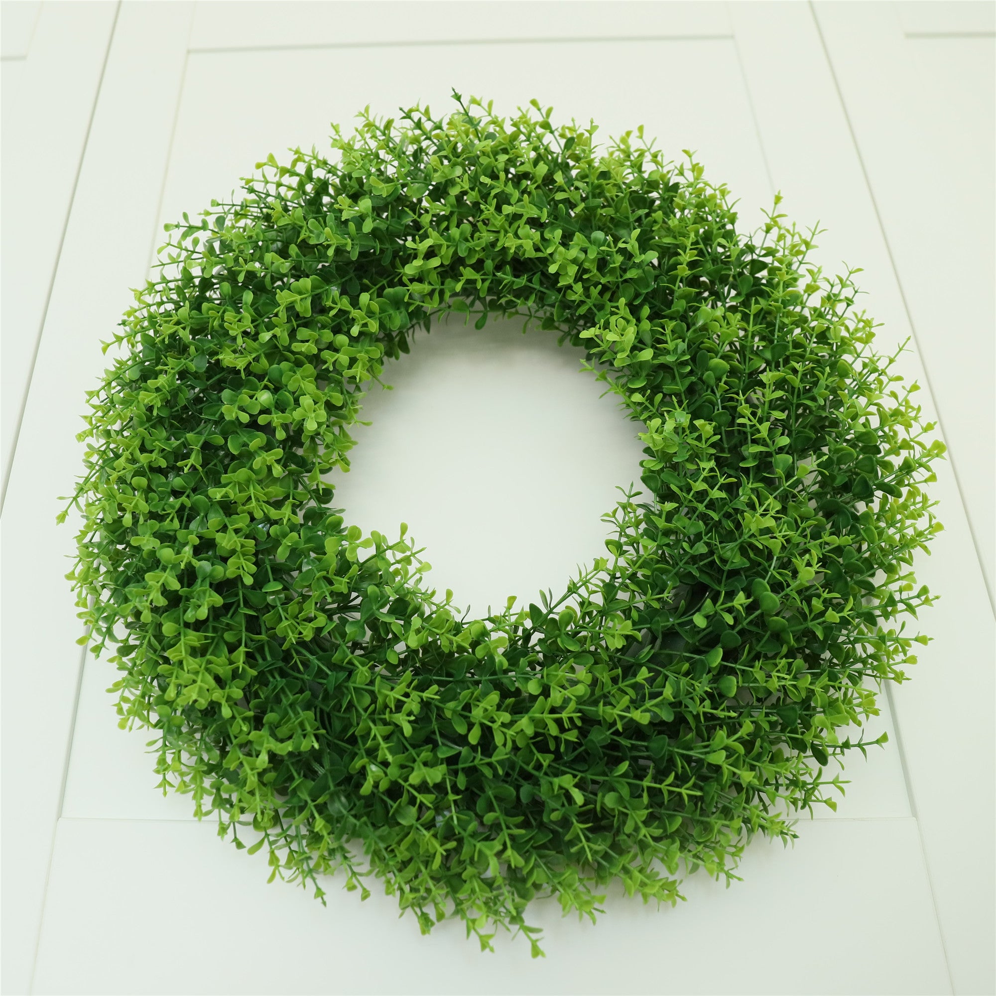 Faux Eucalyputs Wreath Garland for Farmhouse Indoor Outdoor Front Door Decor