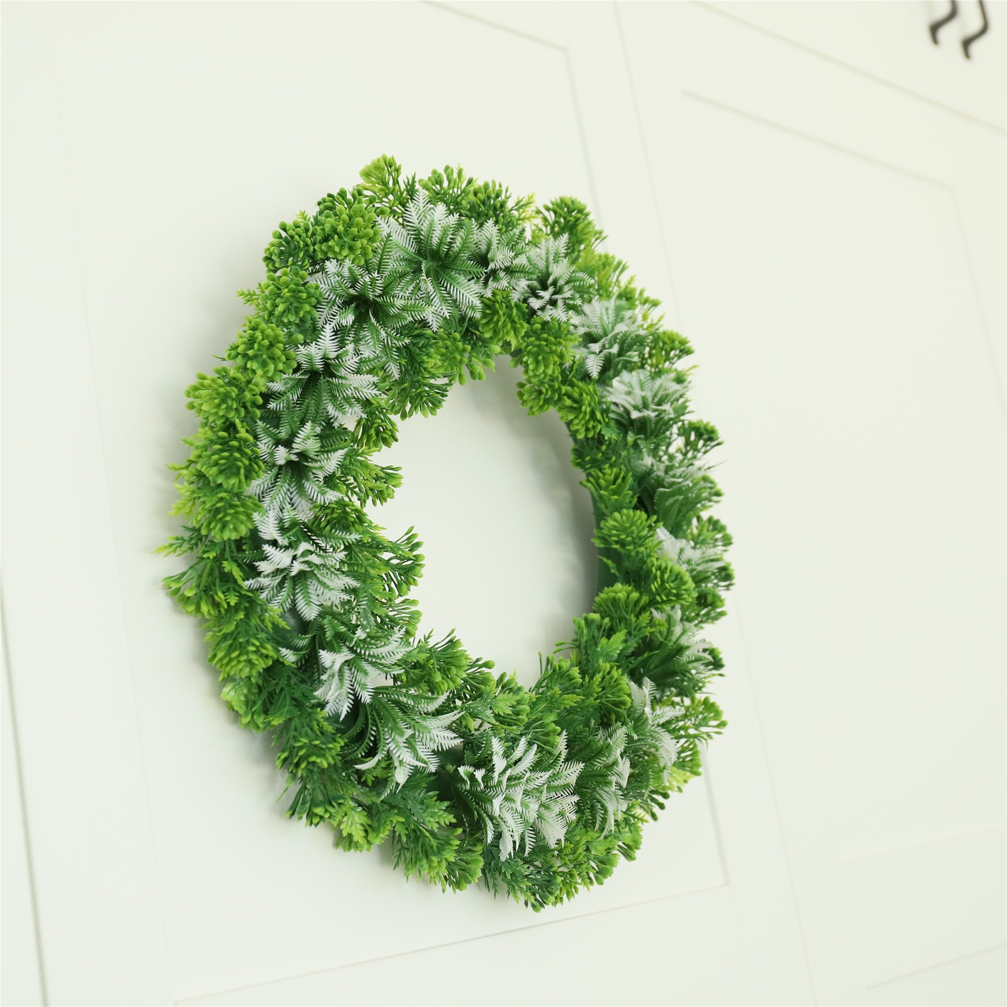 Faux Eucalyputs Wreath Garland for Farmhouse Indoor Outdoor Front Door Decor