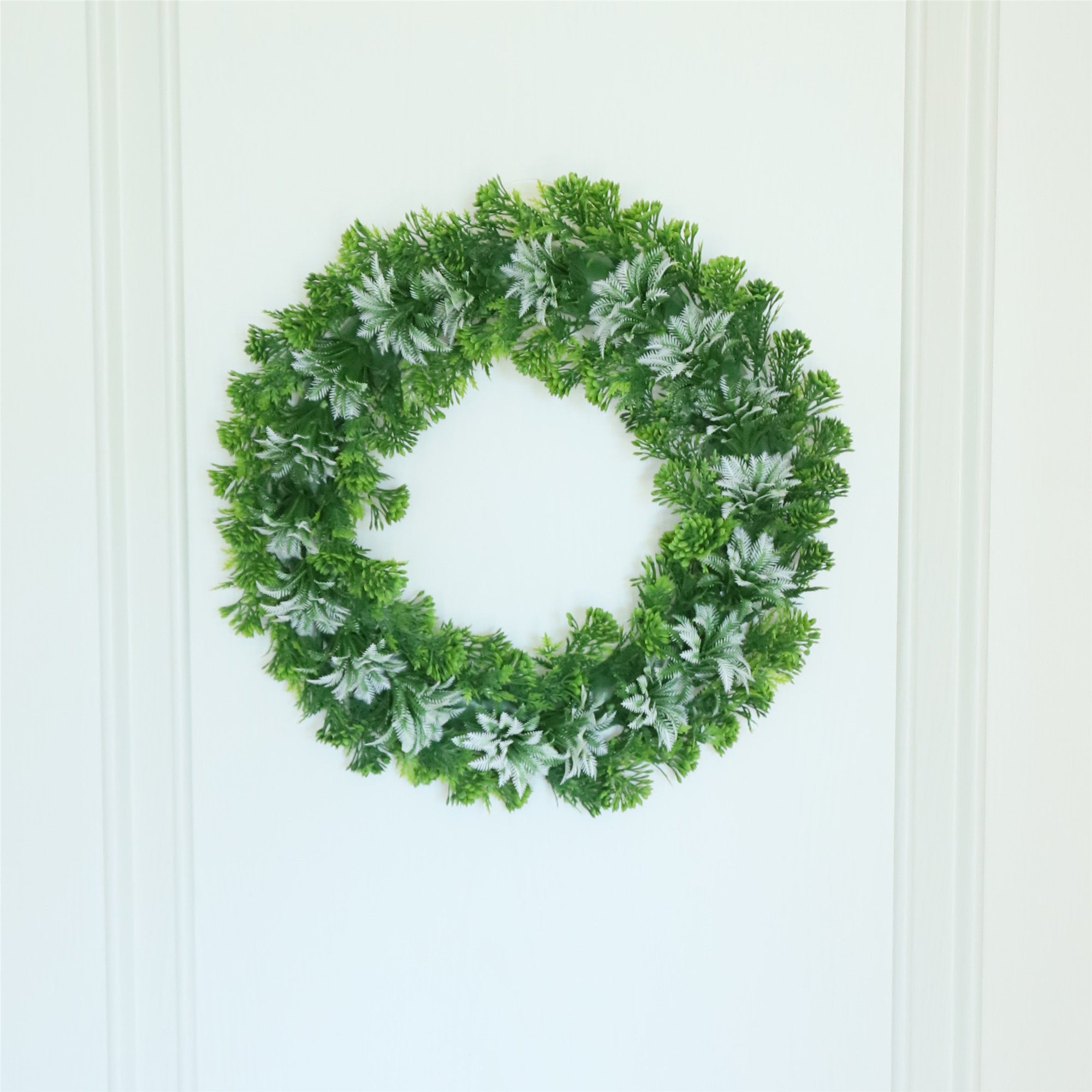 Faux Eucalyputs Wreath Garland for Farmhouse Indoor Outdoor Front Door Decor