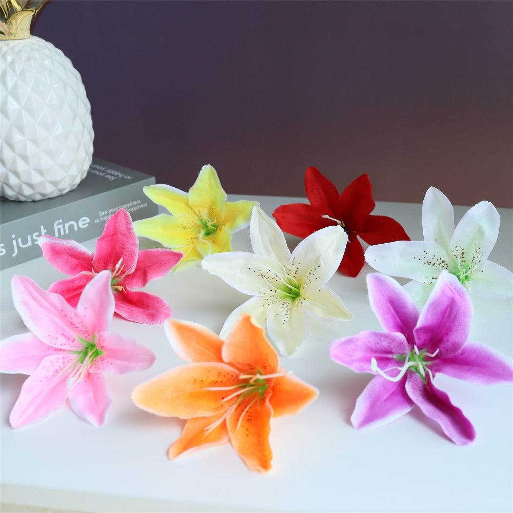 silk lily flowers at VANRINA