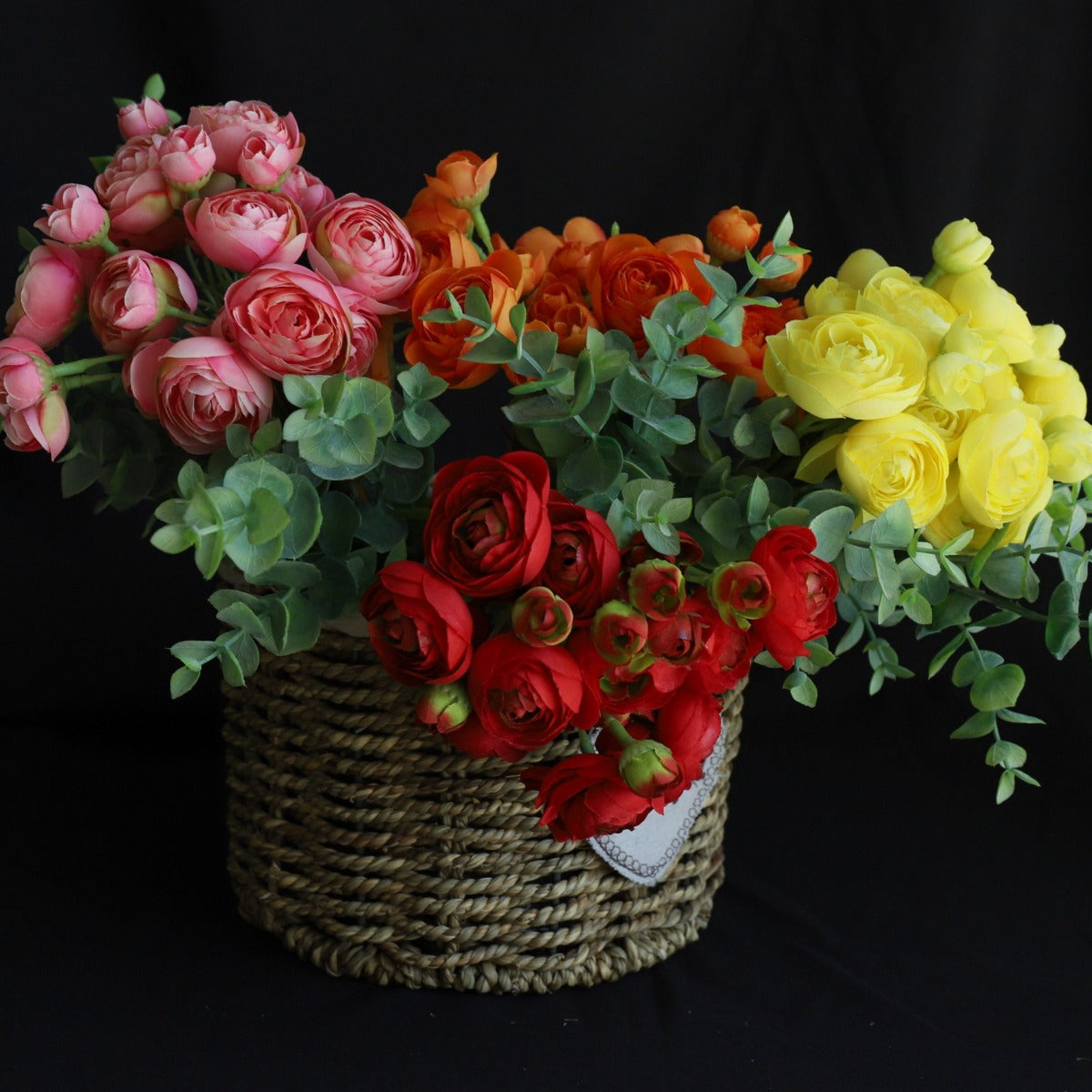 Mini Silk Ranunculus Flower Bush