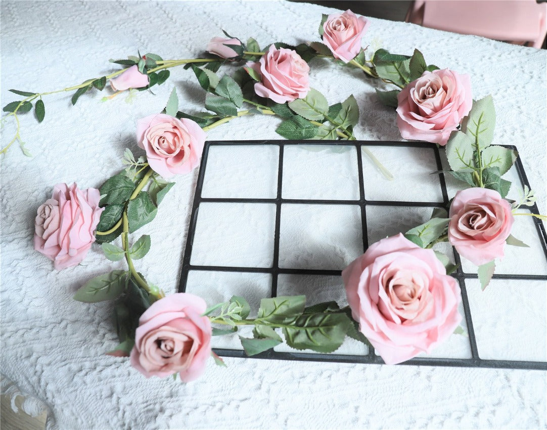 silk rose vine dusty rose