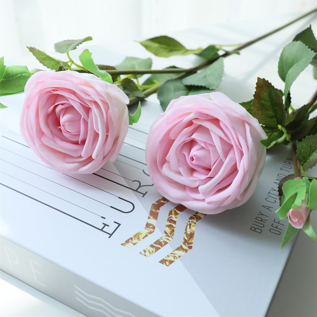 Real Looking Fake Flowers Realistic Cabbage Roses