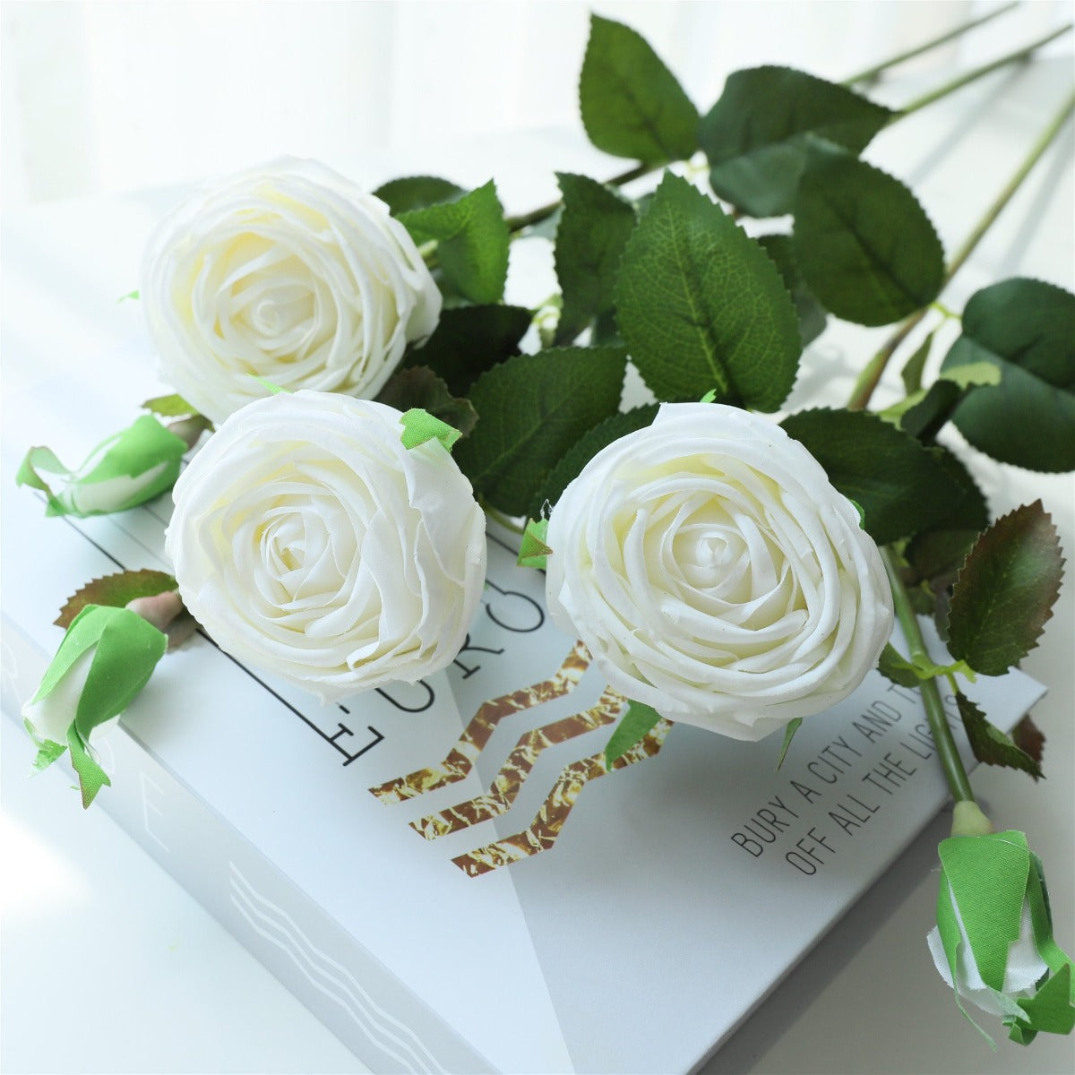 Real Looking Fake Flowers Realistic Cabbage Roses