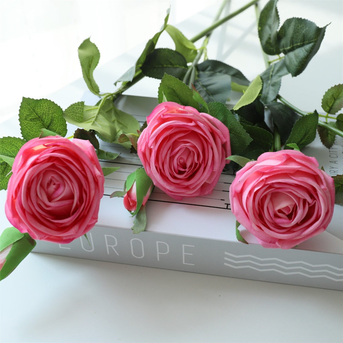 Real Looking Fake Flowers Realistic Cabbage Roses