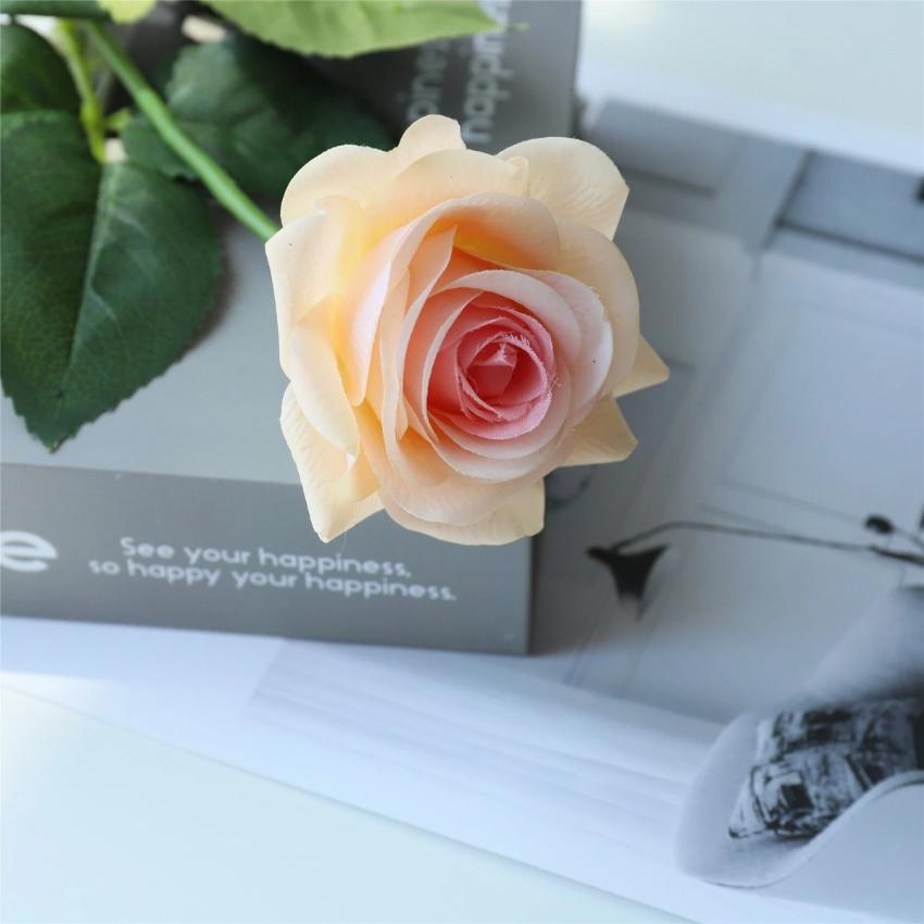 champagne wedding flowers real touch roses