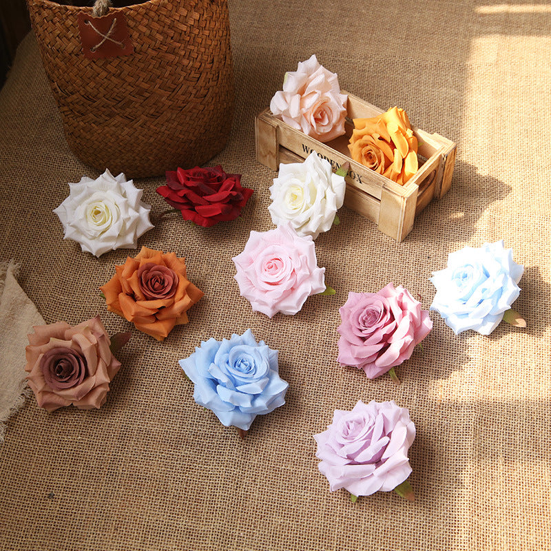 Fake Rose Heads 2.7 inch Flowers in Bulk