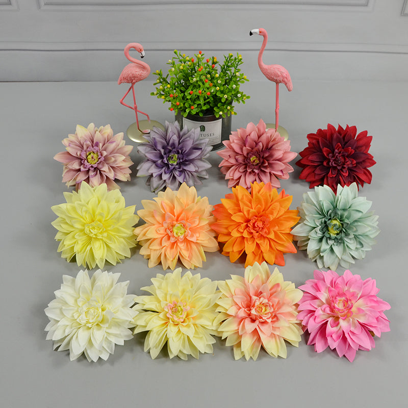 50 Bulk Silk Dahlia Flowers 5.1"
