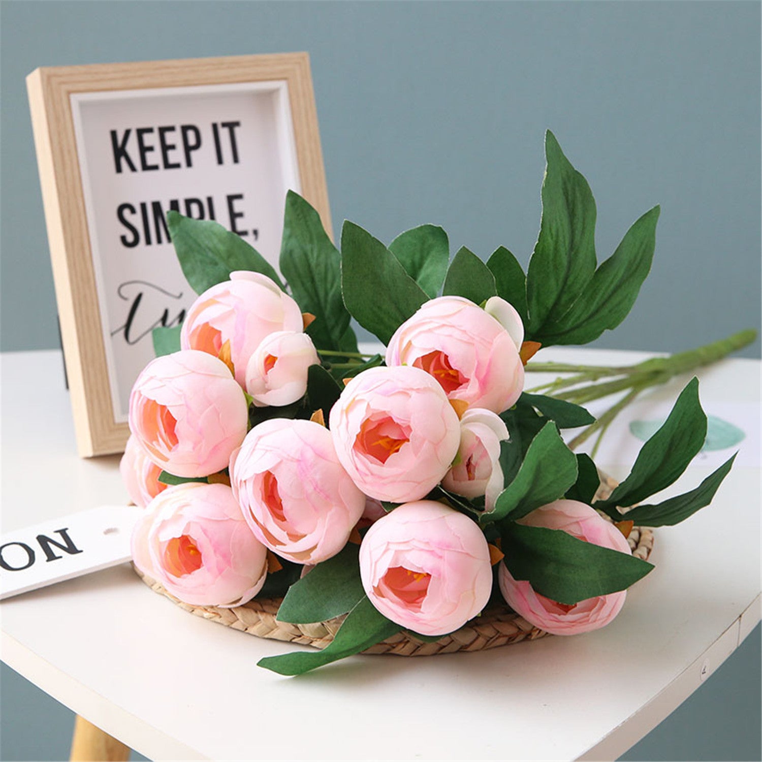 Artificial Flowers Silk Peony Bushes Fake Flower Bunches 5 Colors