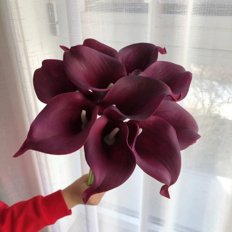 burgundy wedding flowers calla lily