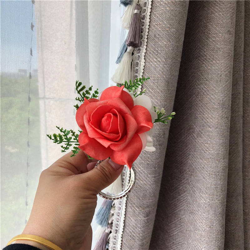 coral rose wrist corsage
