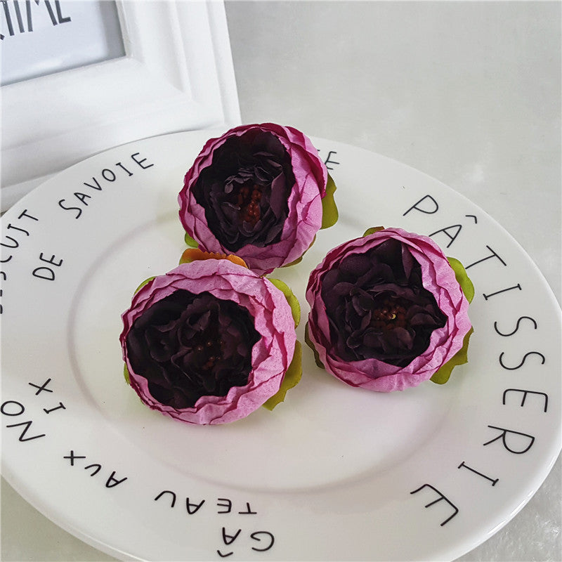 Small Silk Peony Flowers Peony Heads for Wedding Party