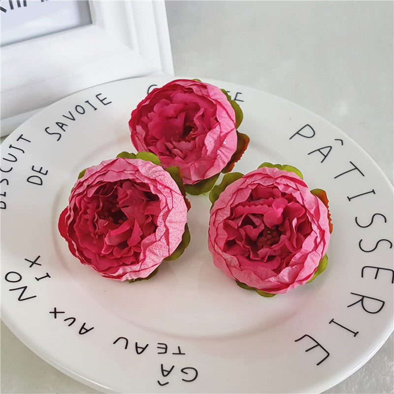 Small Silk Peony Flowers Peony Heads for Wedding Party