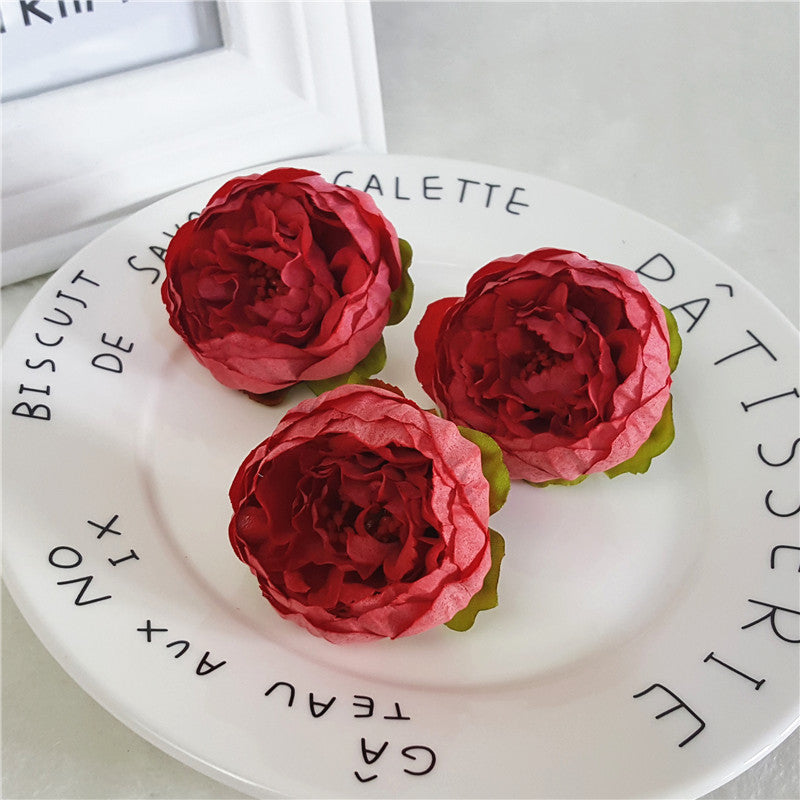 Small Silk Peony Flowers Peony Heads for Wedding Party