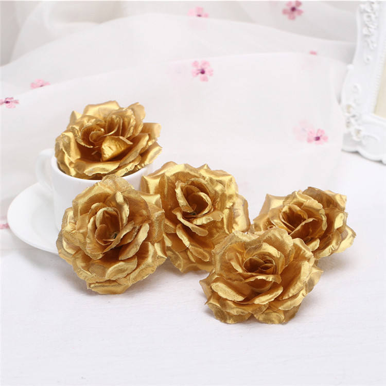 Wholesale Silk Flower Heads Artificial Rose Heads 3 inches 100 Bulk Flowers For Wedding Reception Decor Kissing Balls Centerpieces CJ-8C100