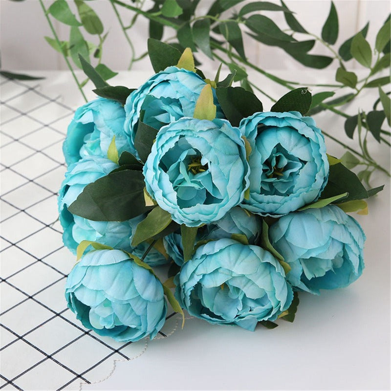 Silk Peony Bouquet Artificial Flowers Peony Bouquets 10 Heads, Cream Bouquet, Pink Bouquet, Wedding Bouquets, Centerpieces QT1-51