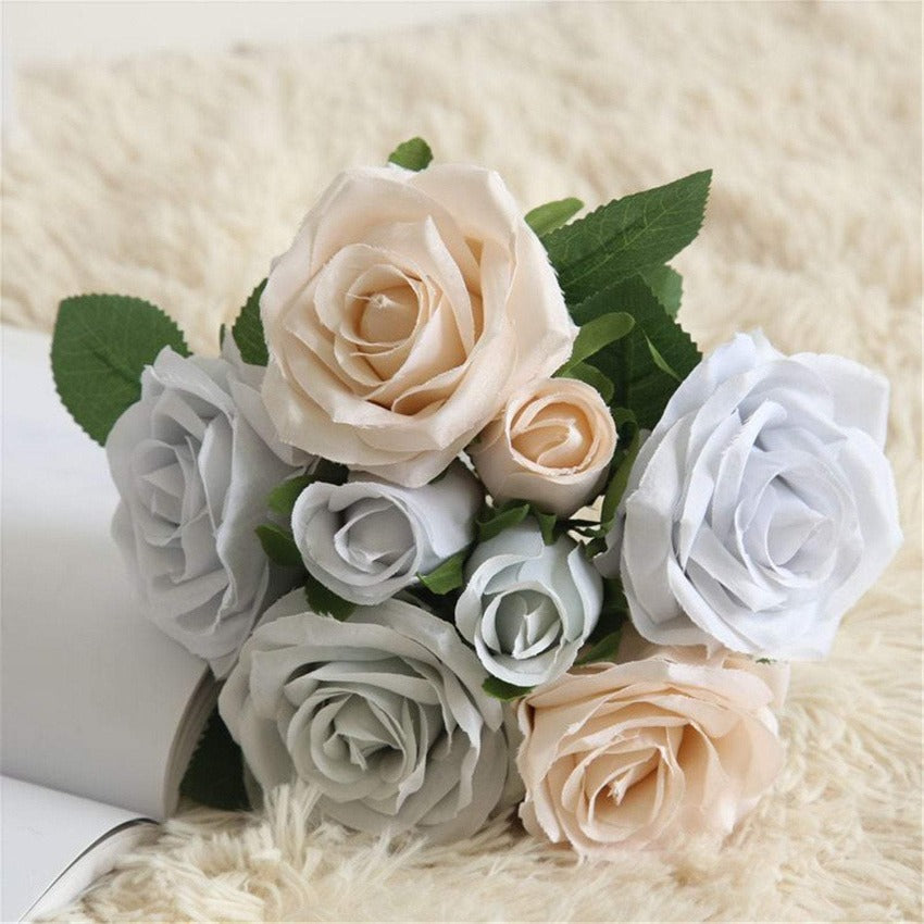 Bouquet Wedding Flowers Silk Flower Bouquet For Bridal Bridesmaids Artificial Silk Rose Bouquet Wedding Decorations Table Centerpieces DY-A2
