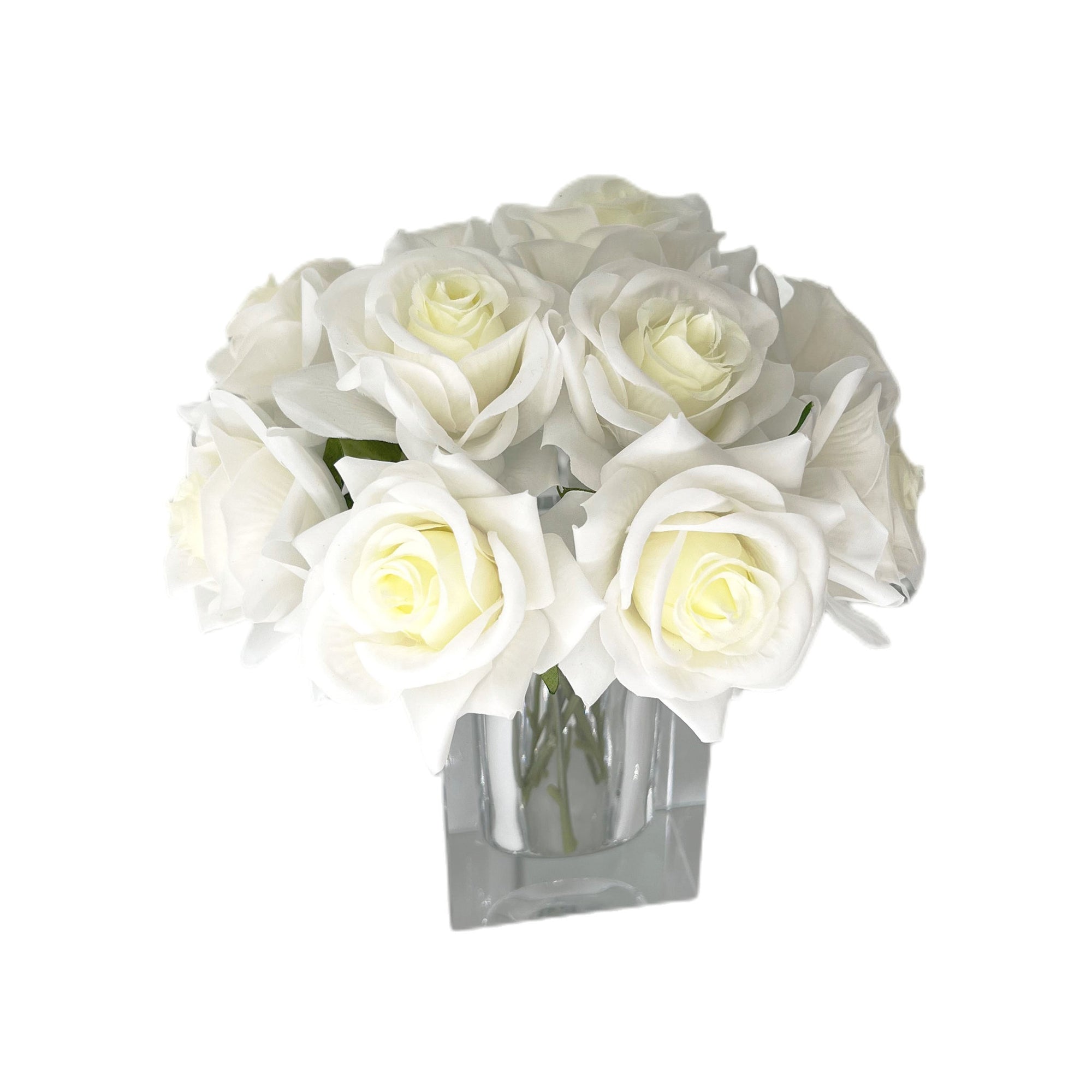 Faux Floral Arrangement Ivory Roses