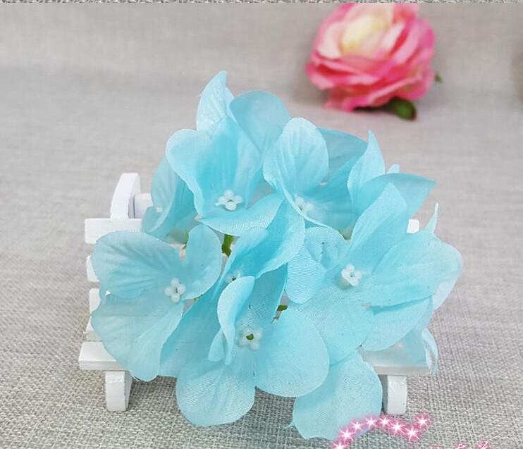 Silk Hydrangea Artificial Hydrangea 20 Flowers for Crafts Cake Topper Backdrops