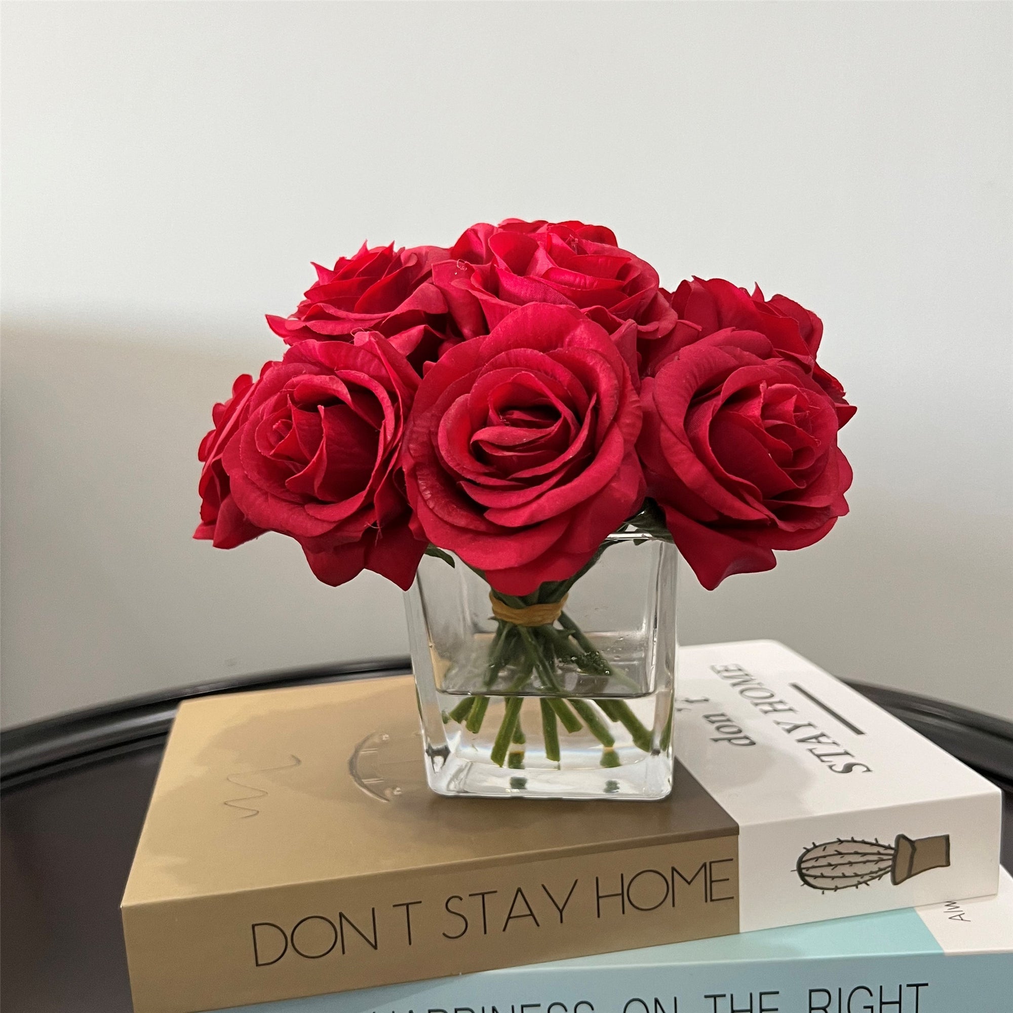 Real Touch Red Rose Flower Arrangement