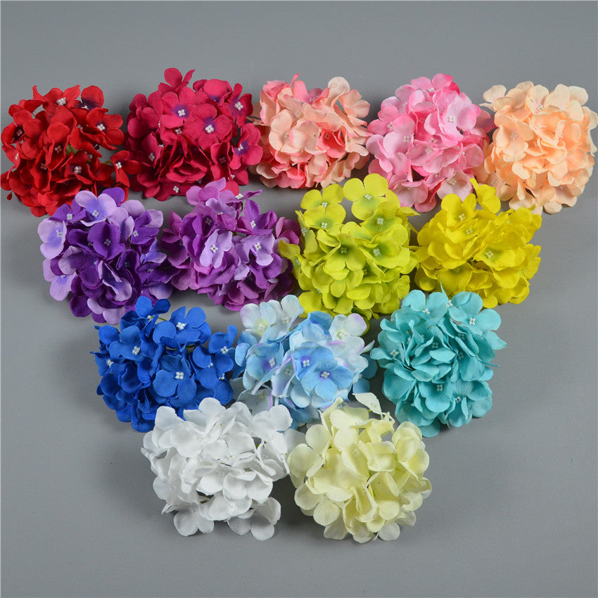 Silk Hydrangea Flower Heads 6"