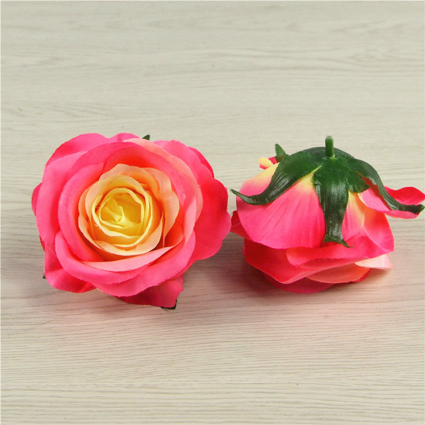 Silk Flowers Wholesale Roses Heads 3 inch 100pcs