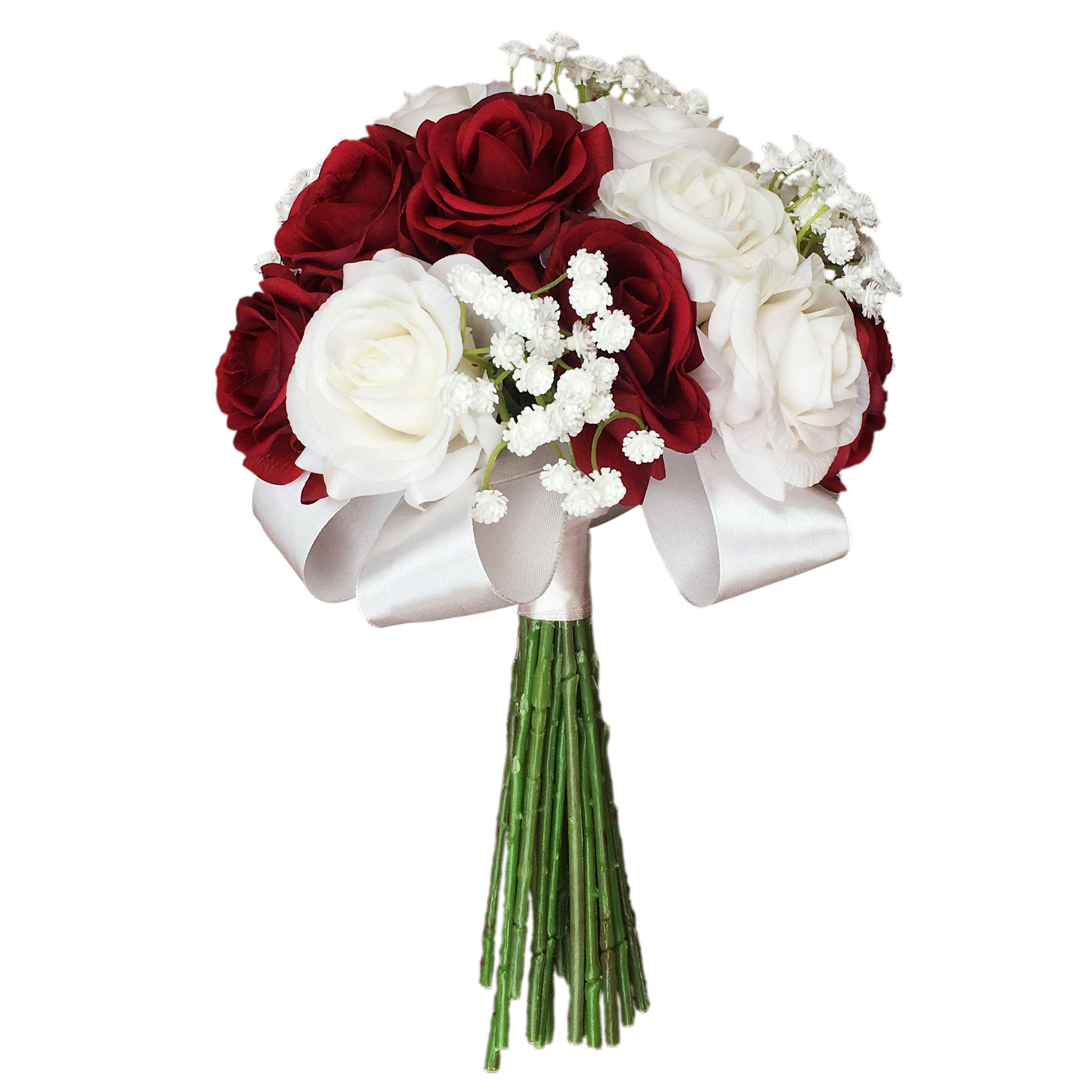 burgundy and white bouquet