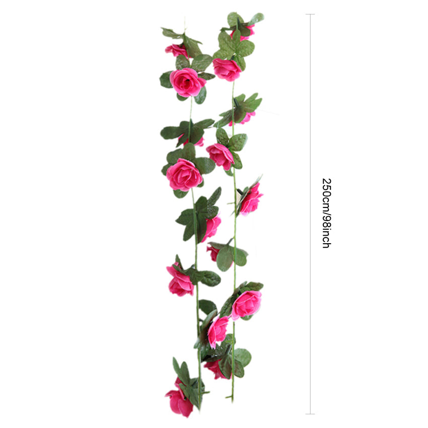 Artificial Small Rose Flower Vine 98"