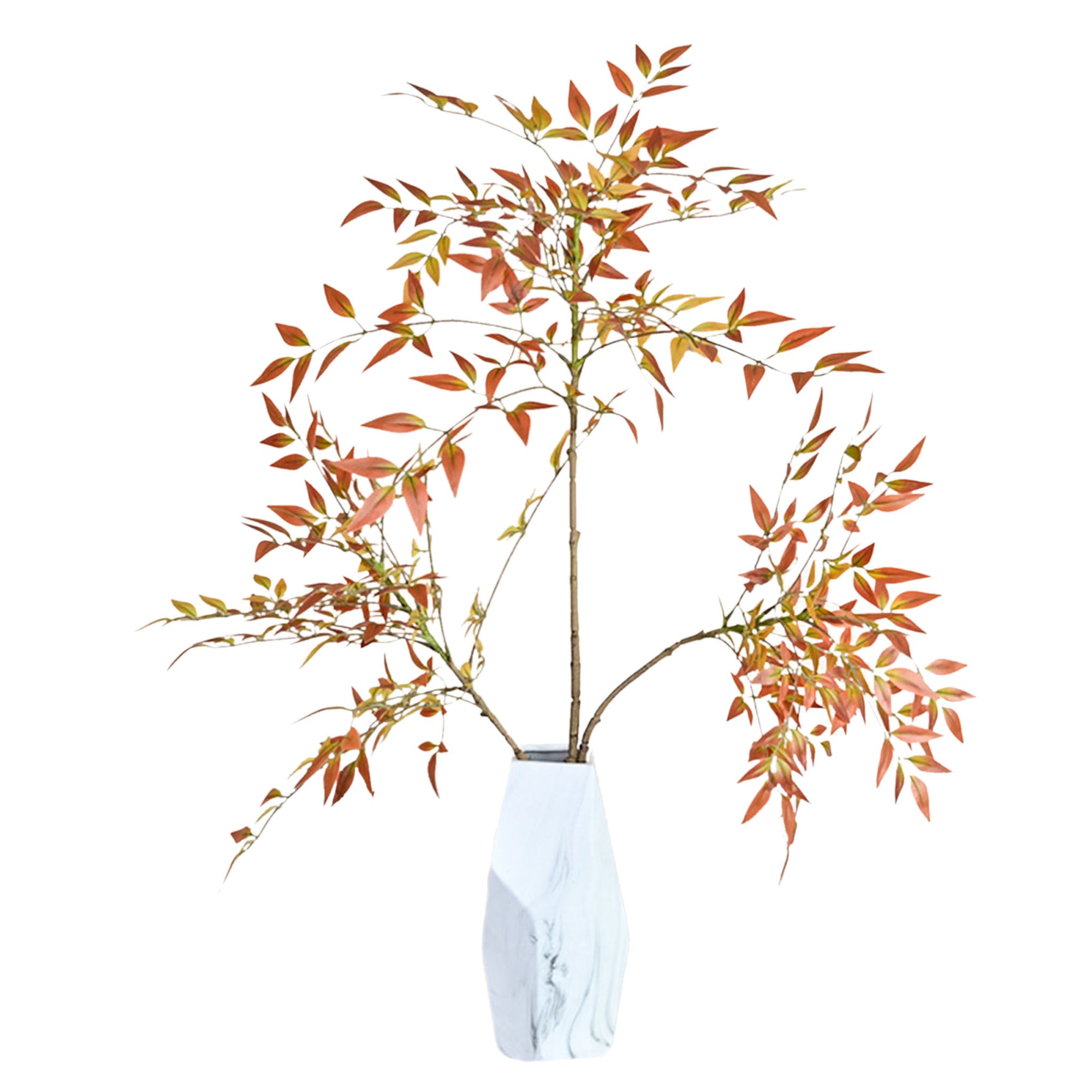 Artificial Foliage Nandina Leaves Branch Seasonal Decor 41"
