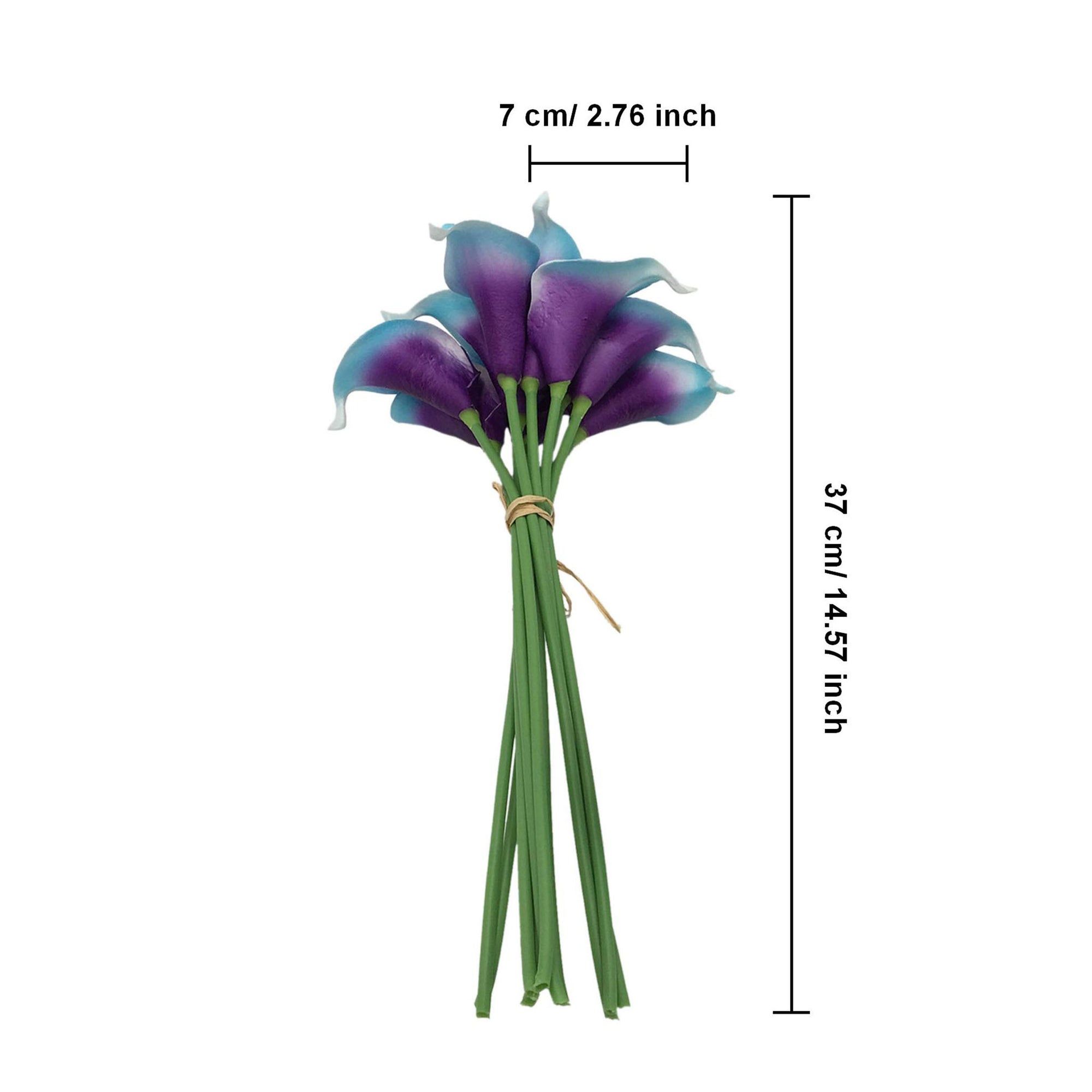Blue Purple Calla Lilies Real Touch Calla Lily Bouquet