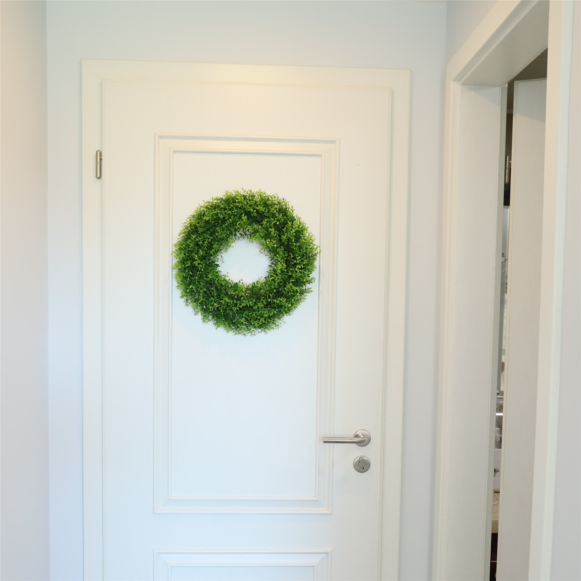 Faux Boxwood Wreath 17 inch for Front Door