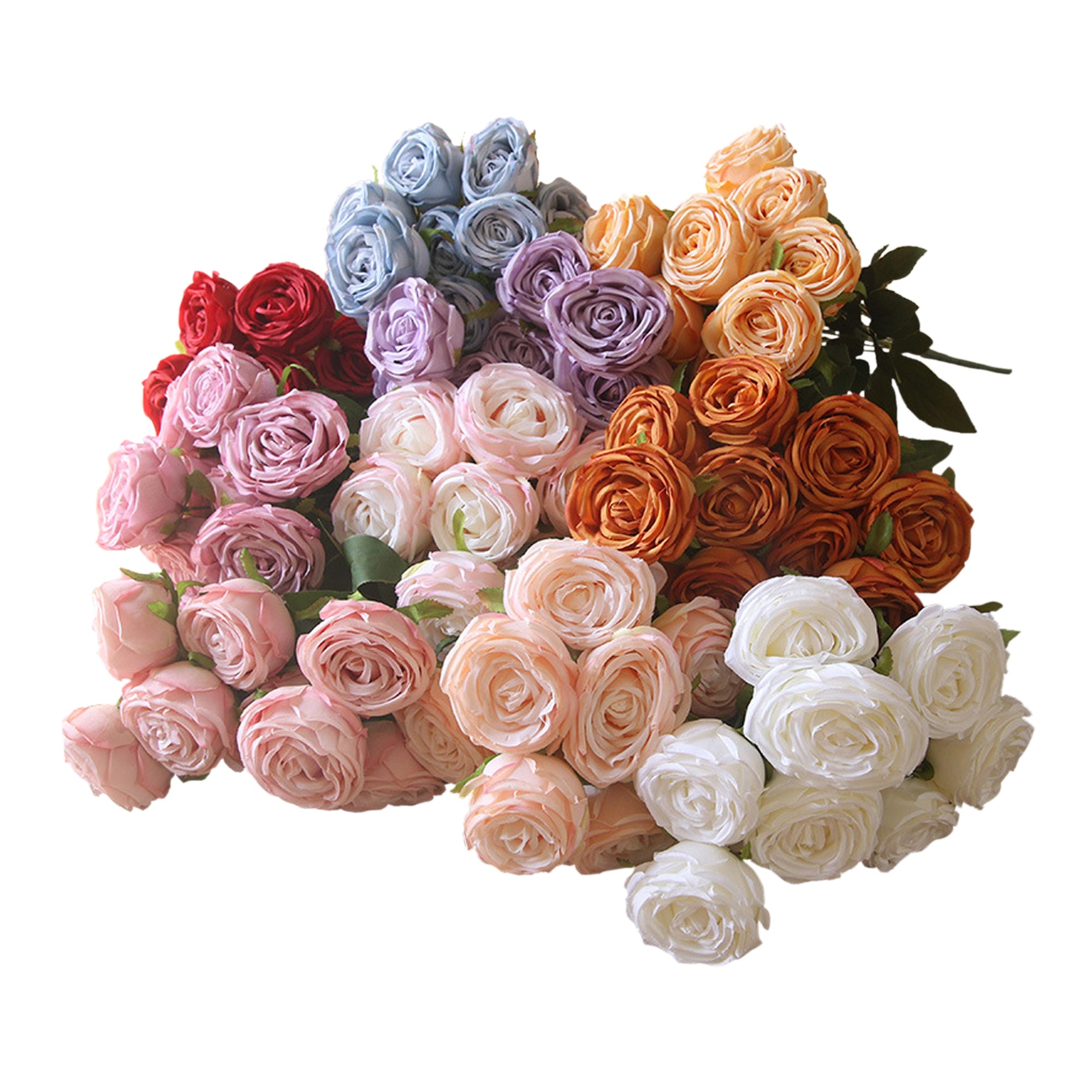 Artificial Flowers Bundle Silk Roses Bunch