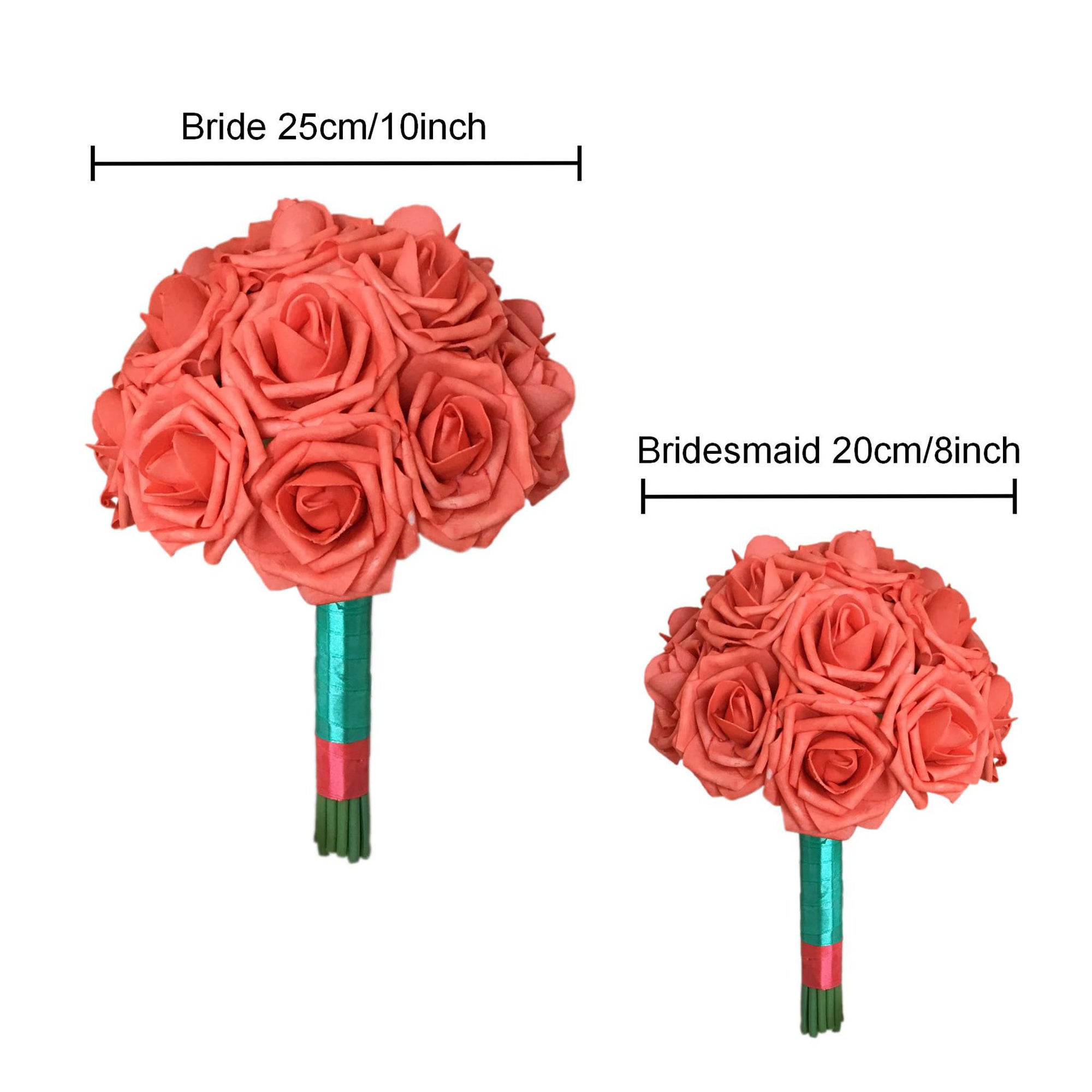 Coral Wedding Bouquet Corsages Boutonnieres