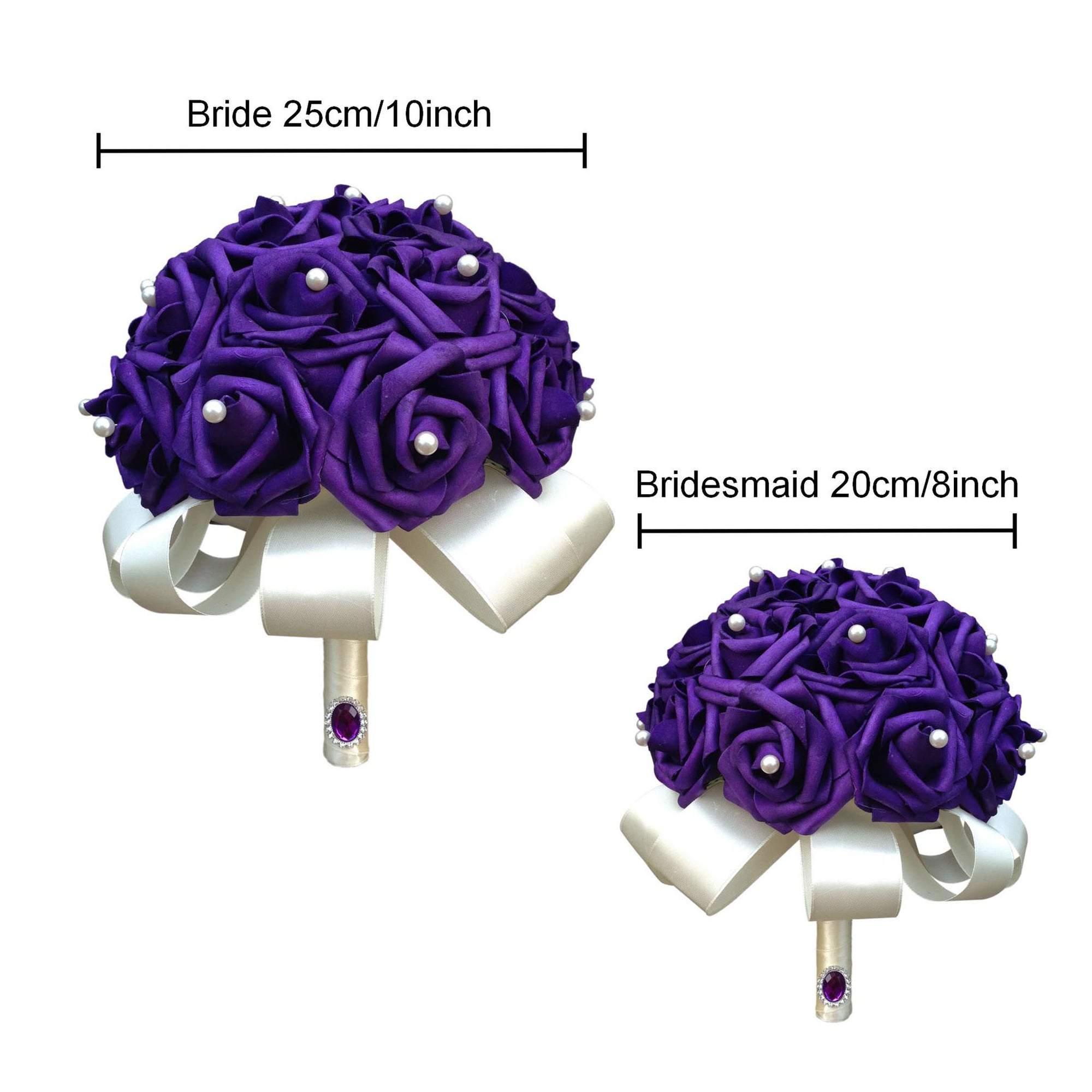 Dark Purle Wedding Bouquet Artificial Flower Bridal Bouquet