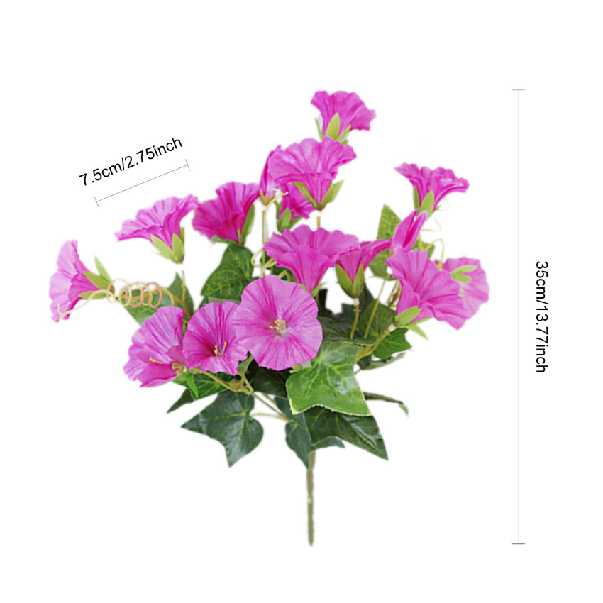 Artificial Morning Glory Bush for Country House Decor